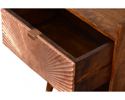 Artisan Manila Copper Bedside - 1 Drawer