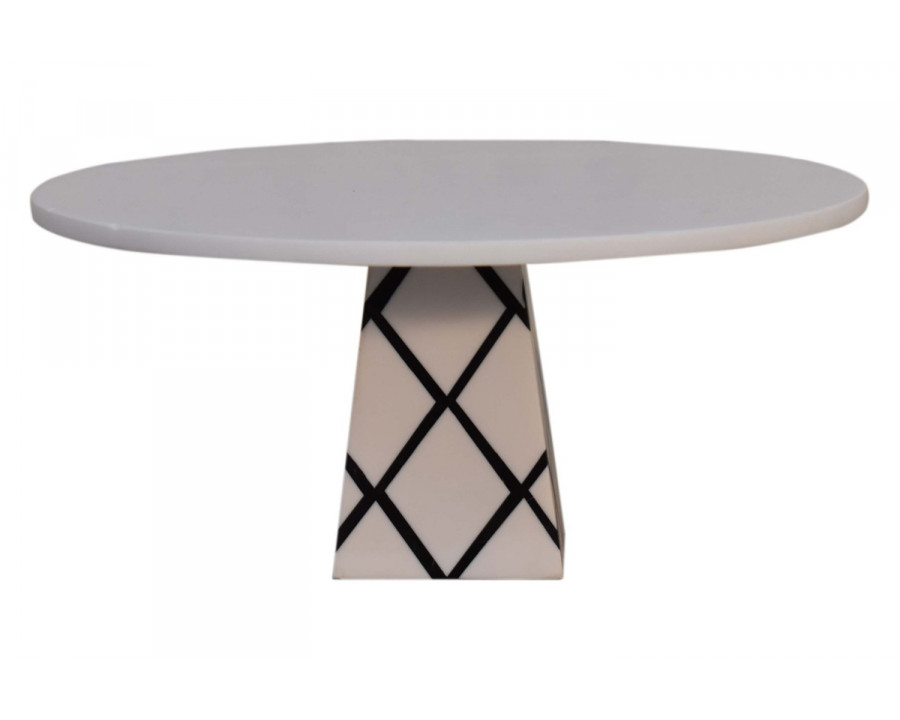 Artisan Cross Base Resin Cake Stand - White