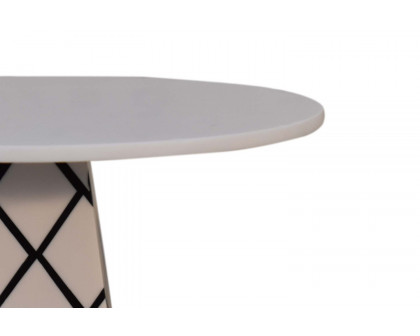 Artisan Cross Base Resin Cake Stand - White