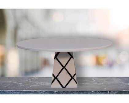 Artisan Cross Base Resin Cake Stand - White