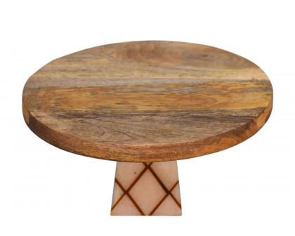 Artisan Cross Base Resin Cake Stand - Oak-ish