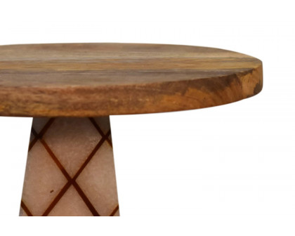 Artisan Cross Base Resin Cake Stand - Oak-ish