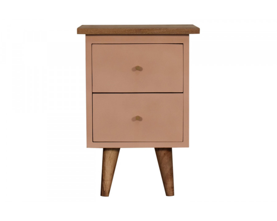 Artisan Hand Painted Bedside - Blush Pink