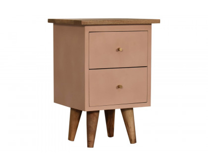 Artisan Hand Painted Bedside - Blush Pink