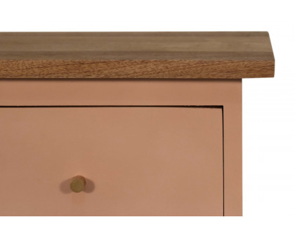 Artisan Hand Painted Bedside - Blush Pink