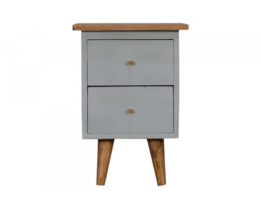 Artisan Hand Painted Bedside - Sky Blue