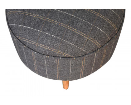 Artisan Nordic Style Footstool - Pewter, Tweed