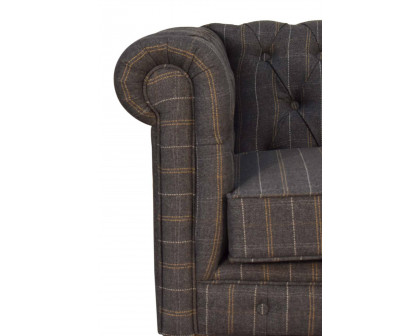 Artisan Chesterfield Sofa with 2 Seater - Pewter, Tweed