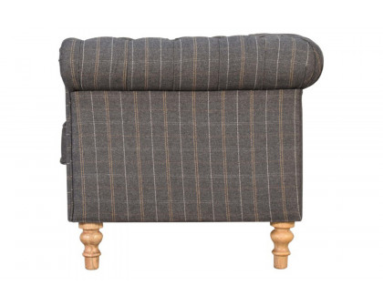 Artisan Chesterfield Sofa with 2 Seater - Pewter, Tweed