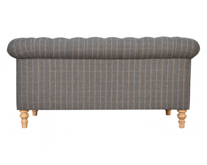 Artisan Chesterfield Sofa with 2 Seater - Pewter, Tweed