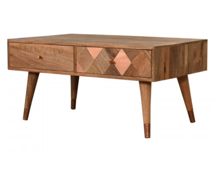 Artisan - Oak-ish Copper Inlay Coffee Table