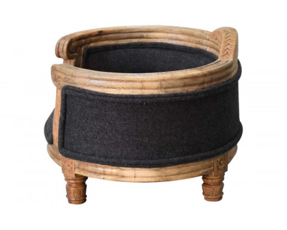 Artisan - Carved Battleship Tweed Pet Bed