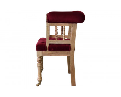 Artisan - Wine Red Mini Deep Button Hallway Chair