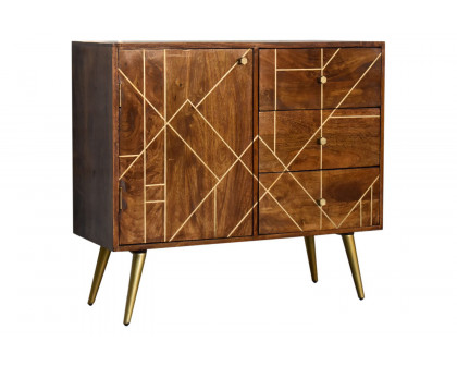 Artisan - Gold Inlay Cabinet in Chestnut