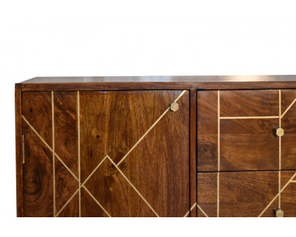 Artisan - Gold Inlay Cabinet in Chestnut