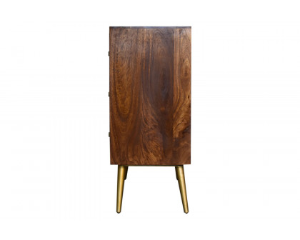 Artisan - Gold Inlay Cabinet in Chestnut