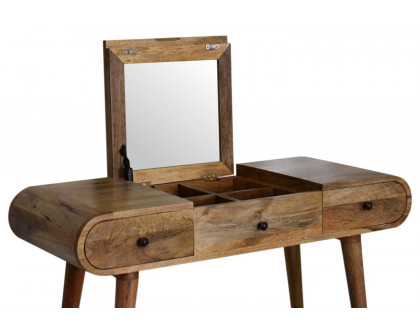 Artisan - Solid Wood Dressing Table with Foldable Mirror