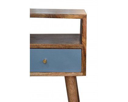 Artisan Mini Hand Painted Bedside - Blue