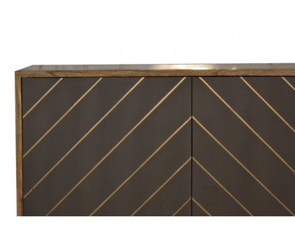 Artisan - Inlay Cabinet in Sleek Cement Brass