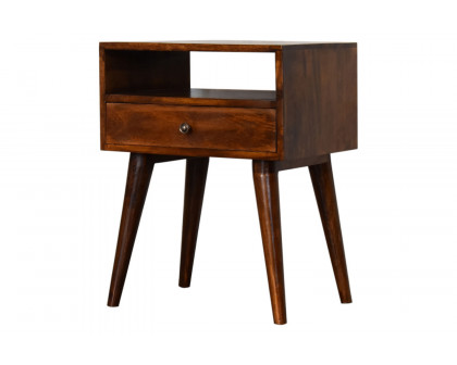 Artisan Modern Open Slot Bedside - Chestnut