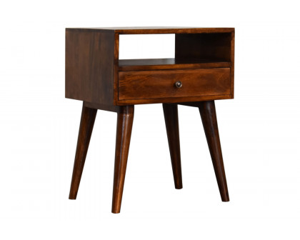 Artisan Modern Open Slot Bedside - Chestnut