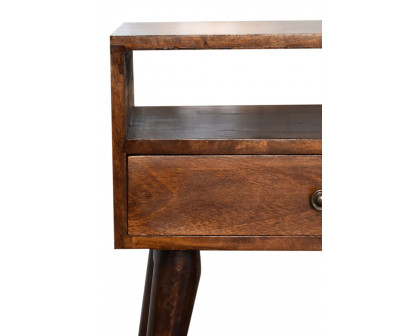 Artisan Modern Open Slot Bedside - Chestnut