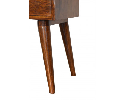 Artisan Modern Open Slot Bedside - Chestnut