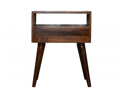 Artisan Modern Open Slot Bedside - Chestnut