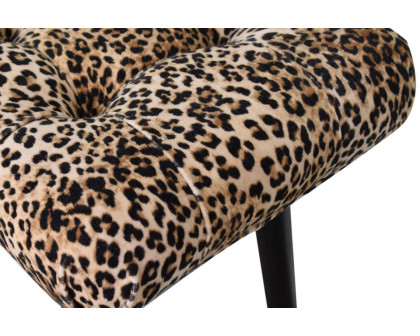 Artisan Curved Bench - Leopard, Velvet