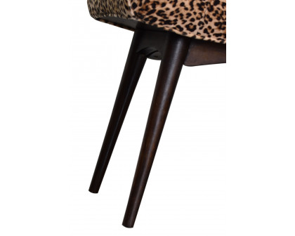 Artisan Curved Bench - Leopard, Velvet