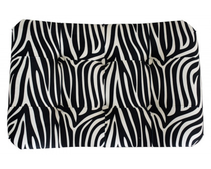 Artisan Curved Bench - Zebra, Velvet