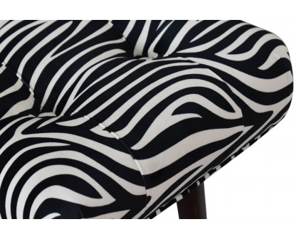 Artisan Curved Bench - Zebra, Velvet