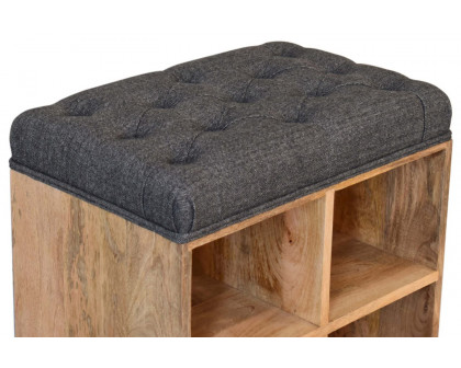 Artisan - Mini Black Shoe Storage Footstool