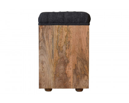 Artisan - Mini Black Shoe Storage Footstool