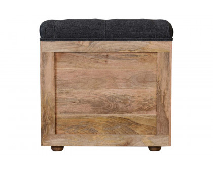 Artisan - Mini Black Shoe Storage Footstool