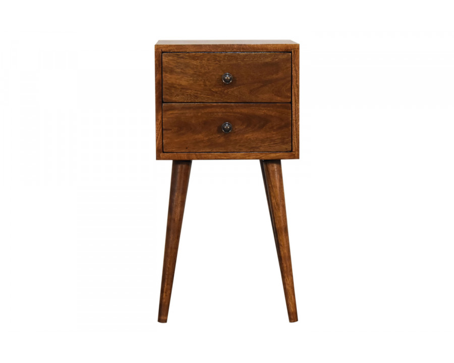 Artisan - Mini 2 Drawer Bedside in Chestnut