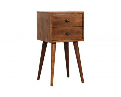 Artisan - Mini 2 Drawer Bedside in Chestnut