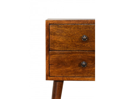 Artisan - Mini 2 Drawer Bedside in Chestnut