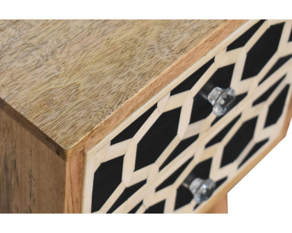 Artisan Bone Inlay Mini Bedside - 2 Drawers