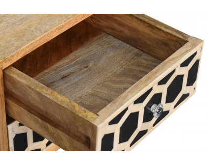 Artisan Bone Inlay Mini Bedside - 2 Drawers