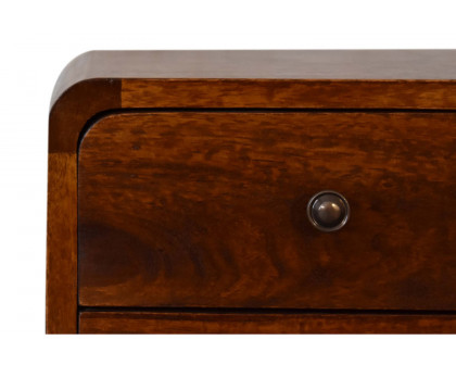 Artisan Curved Mini Bedside - Chestnut