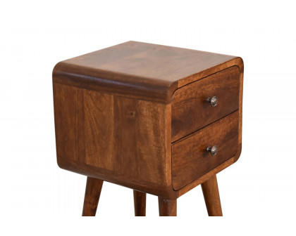 Artisan Curved Mini Bedside - Chestnut