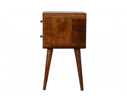 Artisan Curved Mini Bedside - Chestnut