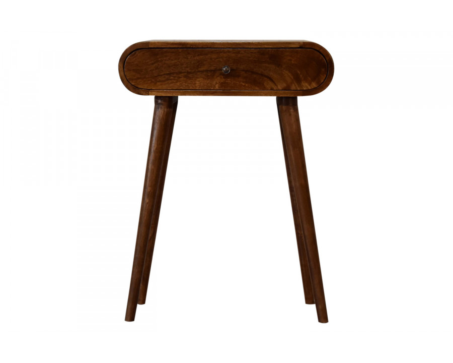 Artisan - Mini Rounded Mini Console Table in Chestnut