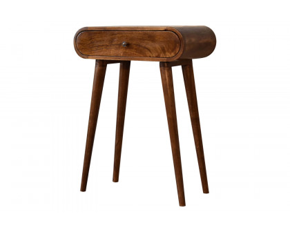 Artisan - Mini Rounded Mini Console Table in Chestnut