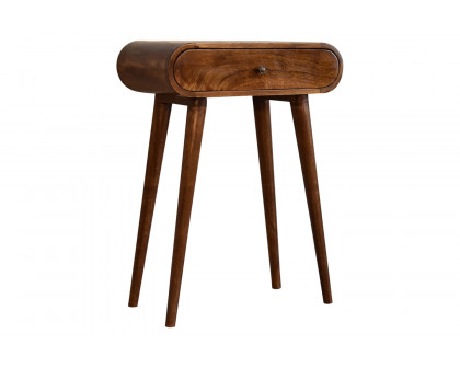 Artisan - Mini Rounded Mini Console Table in Chestnut