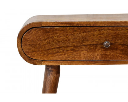 Artisan - Mini Rounded Mini Console Table in Chestnut