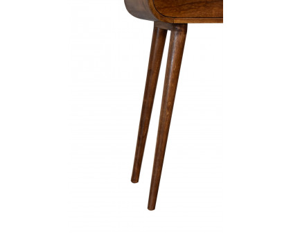 Artisan - Mini Rounded Mini Console Table in Chestnut