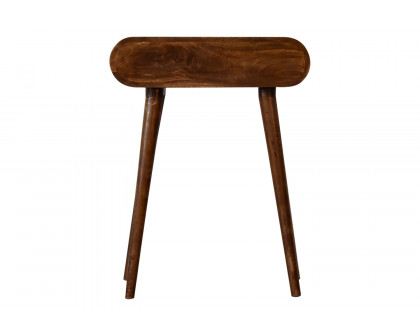 Artisan - Mini Rounded Mini Console Table in Chestnut