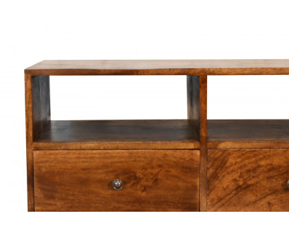 Artisan Nordic Style TV Unit with 3 Drawers - Chestnut